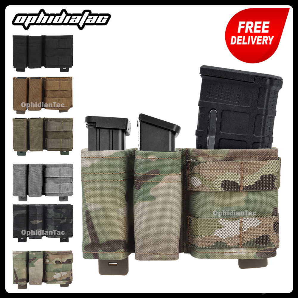 Molle Mag Pouch Double Magazine 5.56 9Mm - Pochette Double décharge, étui de lampe