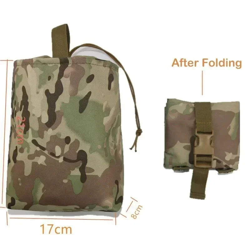 Tactical Dump Pouch Foldable Drop Bag - Sac de récupération pliable tactique d'extérieur,