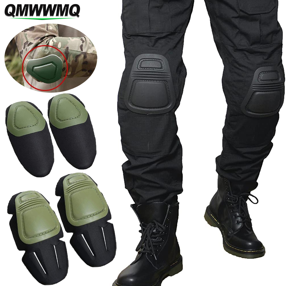 Combat Knee Pads Elbow Pads Set Military - 4 pièces/ensemble militaire tactique genouillère coudière