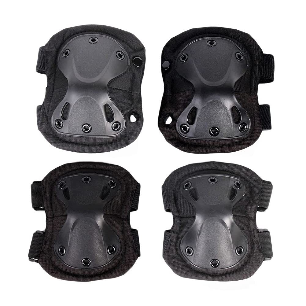 Combat Knee Pads Elbow Pads Set Military - Ensemble de 4 protections tactiques militaires