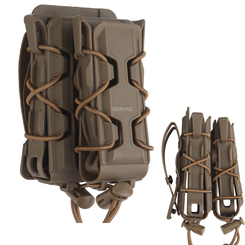 Molle Mag Pouch Double Magazine 5.56 9Mm - Tactique 5.56 9mm Molle pistolet Mag