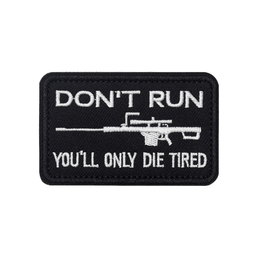 Ne courir pas amusant Meme tac - Patch Morale Tactical Military Hook Loop avis et prix