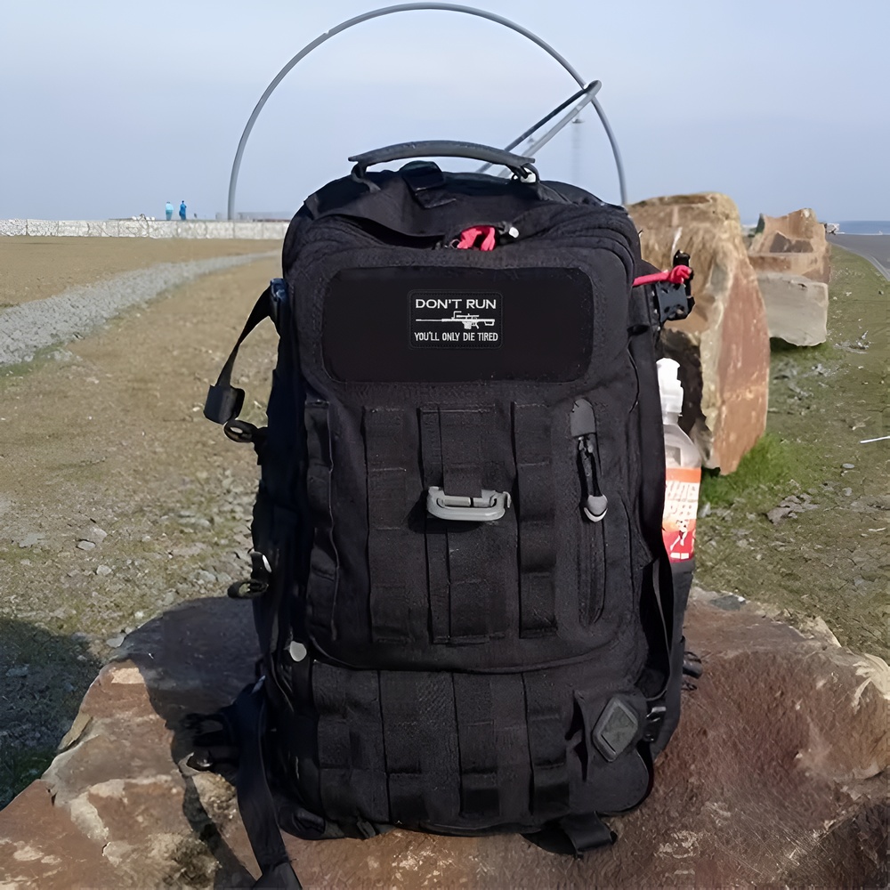 Ne courir pas amusant Meme tac - Patch Morale Tactical Military Hook Loop avis et prix