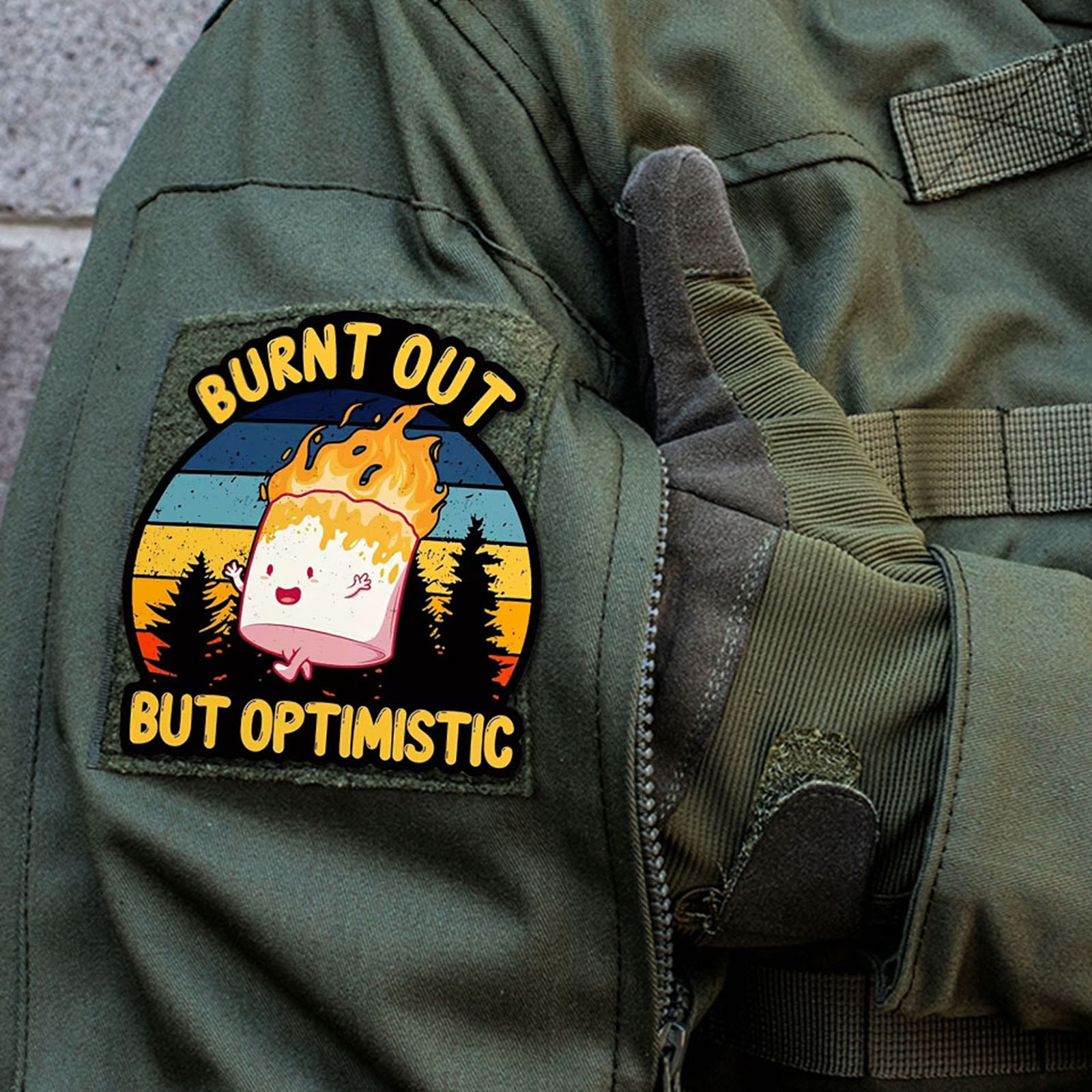 Patchs tactiques brûlés mais o - Patch Morale Tactical Military Hook Loop avis et prix