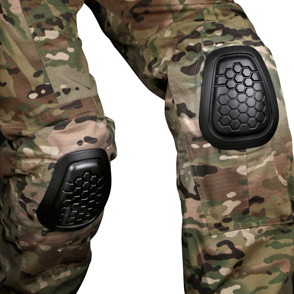 4 pièces/ensemble genouillère  - Combat Knee Pads Elbow Pads Set Military avis et prix