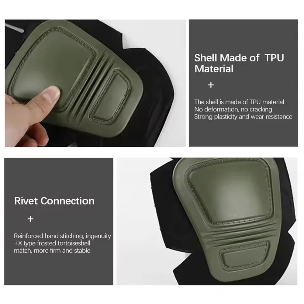 Genouillères, coudières, équip - Combat Knee Pads Elbow Pads Set Military avis et prix