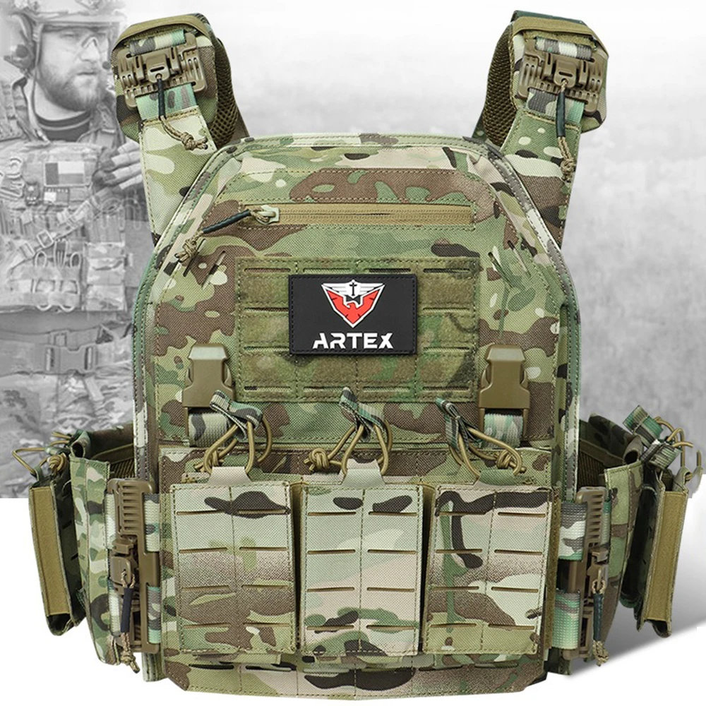Gilet tactique porte-plaque ve - Tactical Plate Carrier Vest Quick Release avis et prix