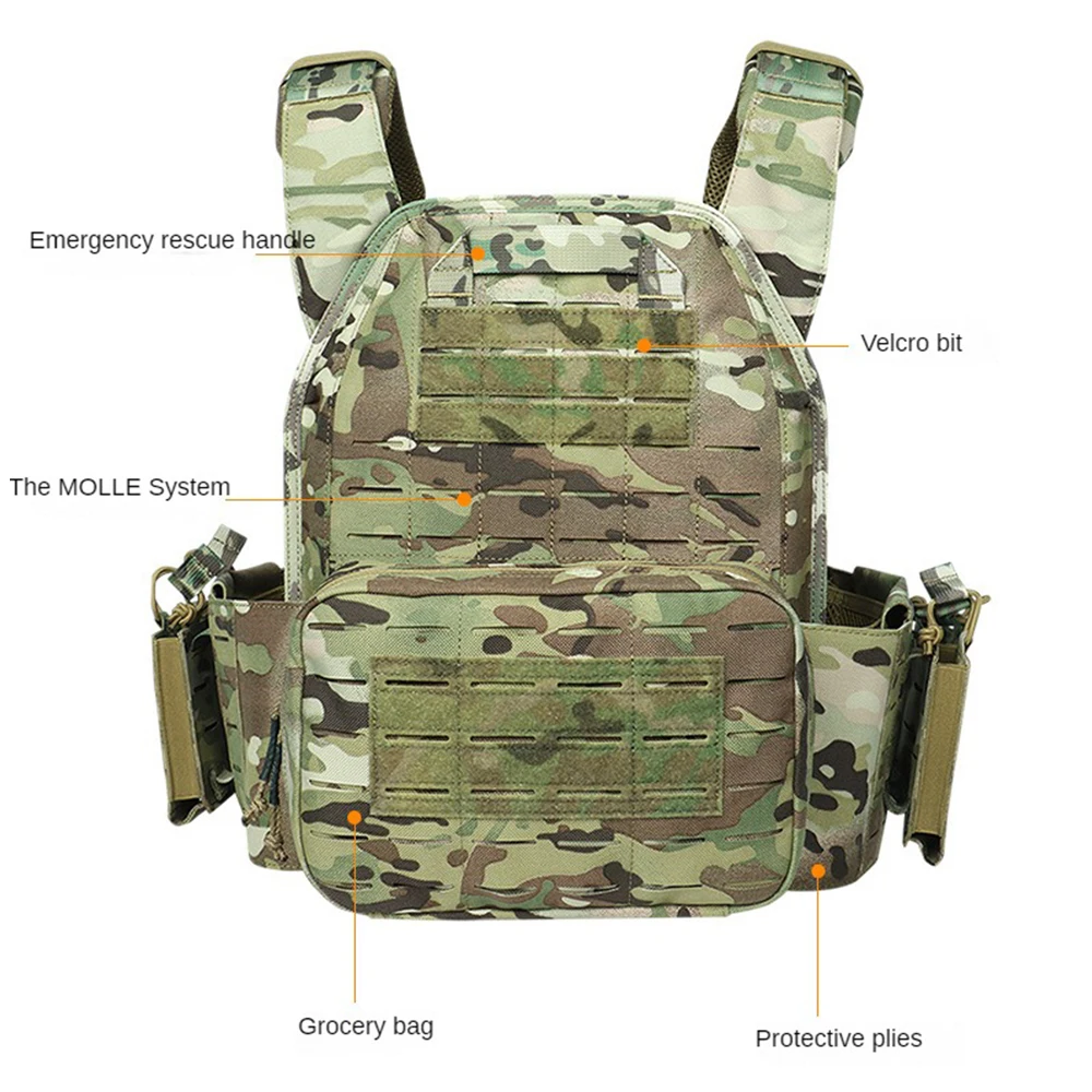 Gilet tactique porte-plaque ve - Tactical Plate Carrier Vest Quick Release avis et prix
