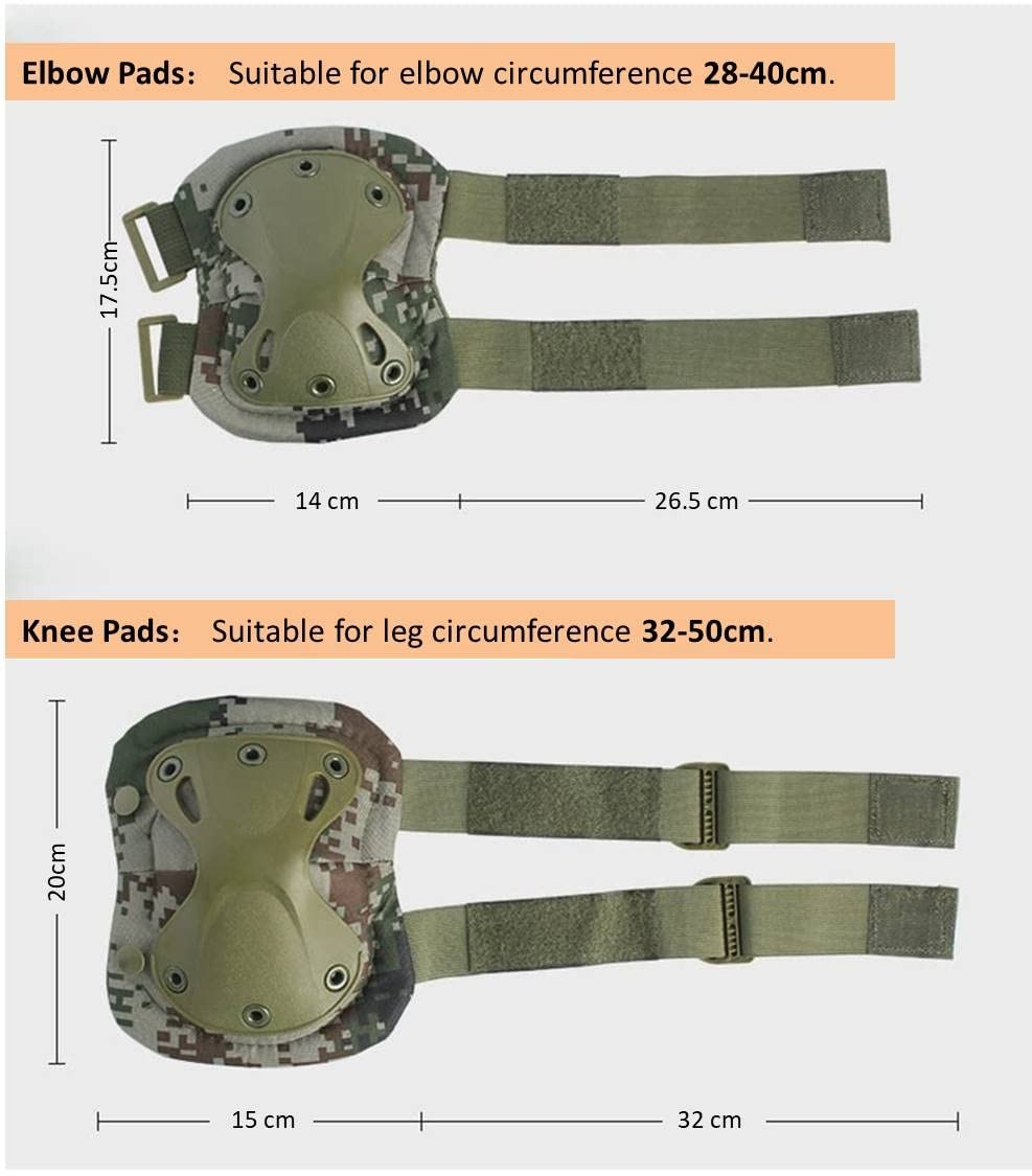 Ensemble de 4 protections tact - Combat Knee Pads Elbow Pads Set Military avis et prix